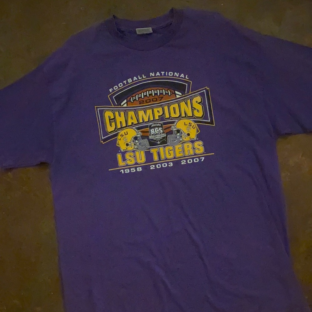 VINTAGE 2007 LSU CHAMPIONSHIP T SHIRT